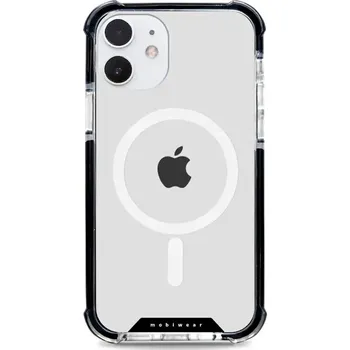 Pouzdro na mobilní telefon Odolný obal Mobiwear MagSafe Elite Bumper - Apple iPhone 12 - D001D Čiré (Odolný kryt, pouzdro, obal Mobiwear Elite Bumper na mobil Apple iPhone 12 - D001D Čiré, materiál Plast + TPU silikon + kov - zesílená ochrana telefonu, podpora MagSafe, krytí)