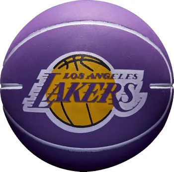 Basketbalový míč Wilson WTB1100PDQLAL NBA Dribbler Los Angeles Lakers Mini Ball fialový