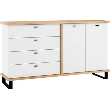 Komoda Komoda ORSOLA 2D4S, dub artisan/bílá + vyzvednutí ZDARMA