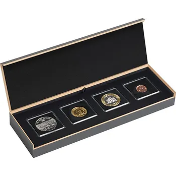 Sběratelství Leuchtturm LUXOR etue pro QUADRUM bublinky Vnitřní uspořádání: 4x QUADRUM bublinka