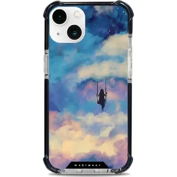 Pouzdro na mobilní telefon Odolný obal Mobiwear MagSafe Elite Bumper - Apple iPhone 13 - D021D Dívka na houpačce v oblacích (Odolný kryt, pouzdro, obal Mobiwear Elite Bumper na mobil Apple iPhone 13 - D021D Dívka na houpačce v oblacích, materiál Plast + TPU silikon + kov - zesílená