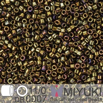 Korálek Korálky Miyuki Delica 11/0. Barva Met Brown Iris DB0007. Balení 5g.