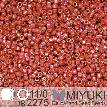 Korálek Korálky Miyuki Delica 11/0. Barva Opaque Glazed Jujube DB2275. Balení 5g.