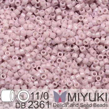 Korálek Korálky Miyuki Delica 11/0. Barva Duracoat Opaque Dyed Pale Wisteria DB2361. Balení 5g.