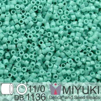 Korálek Korálky Miyuki Delica 11/0. Barva Op Sea Opal DB1136. Balení 5g.