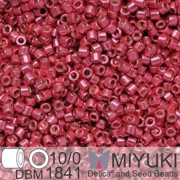 Korálek Korálky Miyuki Delica 10/0. Barva Duracoat Galvanized Light Cranberry DBM1841. Balení 5g.