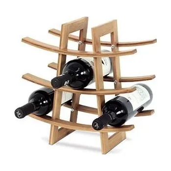 Stojan na víno Jednoduchá bambusová vinotéka - AT
