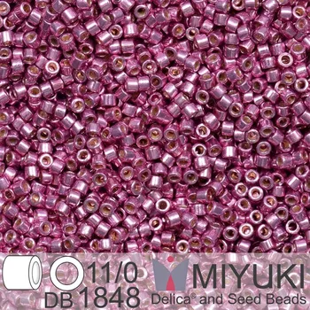 Korálek Korálky Miyuki Delica 11/0. Barva Duracoat Galvanized Dusty Orchid DB1848. Balení 5g.