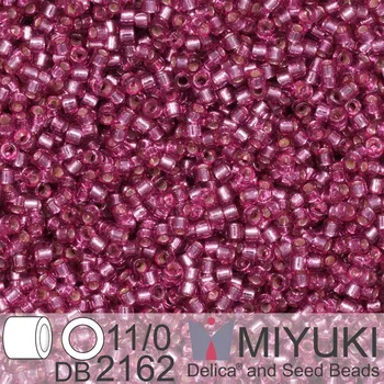 Korálek Korálky Miyuki Delica 11/0. Barva Duracoat Silverlined Dyed Hydrangea DB2162. Balení 5g