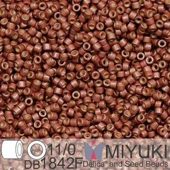 Korálek Korálky Miyuki Delica 11/0. Barva Duracoat Galvanized Matte Dark Berry DB1842F. Balení 5g
