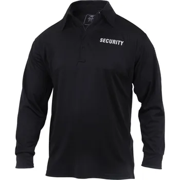 Triko s límečkem SECURITY dlouhý rukáv ČERNÉ M - Není skladem