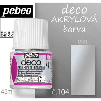 Speciální výtvarná barva Barva AKRYLOVÁ perleťová Pébeo DECO. Odstín č.104 MIST. Balení 45 ml.