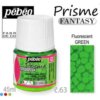 Speciální výtvarná barva Barva na Šperky PRISME Fantasy Pébéo . barva č.63 Fluorescent GREEN. Balení 45ml.