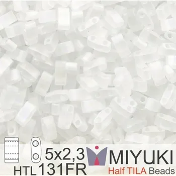 Korálek Korálky Miyuki Half Tila. Barva Matte Tr Crystal AB HTL 131FR. Balení 3g.