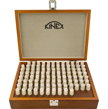 Válečkové měrky ocelové KINEX/K-MET - sada 7,01-8,0/0,01 mm, 100 ks (1047-14-008)