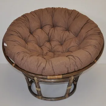 Papasan Nábytek PEGAS Ratanový papasan 115 cm hnědý - polstr hnědý melír