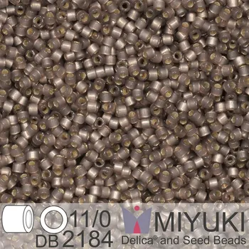 Korálek Korálky Miyuki Delica 11/0. Barva Duracoat Semi-Frosted Silverlined Dyed Bramble DB2184. Balení 5g