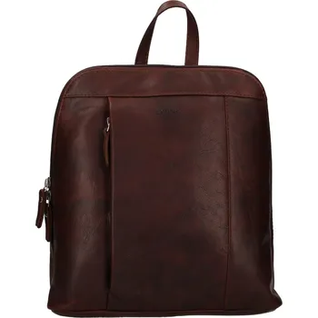 Městský batoh Dámsky koženy batoh LAGEN BLC 20-1520 Hnědý