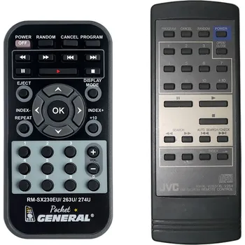 JVC RM-SX263U, RM-SX230EU - dálkový ovladač duplikát