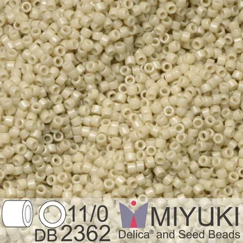 Korálek Korálky Miyuki Delica 11/0. Barva Duracoat Opaque Dyed Flax DB2362. Balení 5g