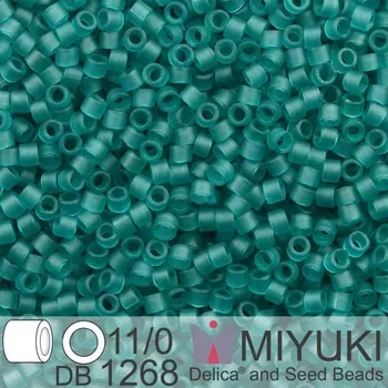 Korálek Korálky Miyuki Delica 11/0. Barva Matte Tr Caribbean Teal DB1268. Balení 5g.