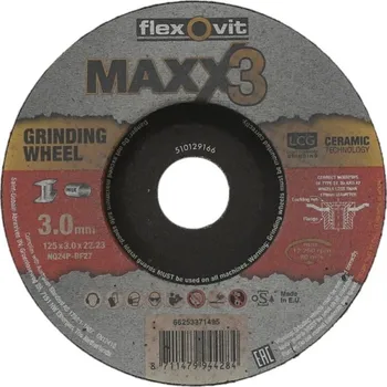 úhlová bruska NORTON-CLIPPER Broušení Kotouč pro kov, inox 125x7x22.23mm pro Úhlová bruska Flexovit MAXX 3