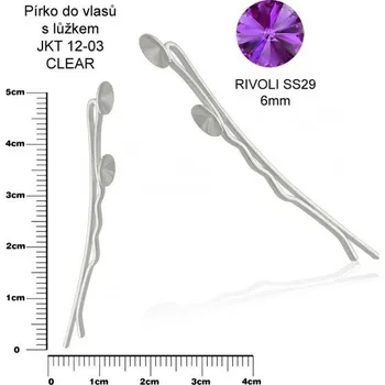 Ozdoba do vlasů Komponent PÍRKO do vlasů s lůžky. Ozn.-JKT 12-03. Barva stříbrná.