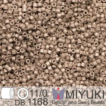 Korálek Korálky Miyuki Delica 11/0. Barva Galvanized Matte Light Smoky Amethyst DB1168. Balení 5g.
