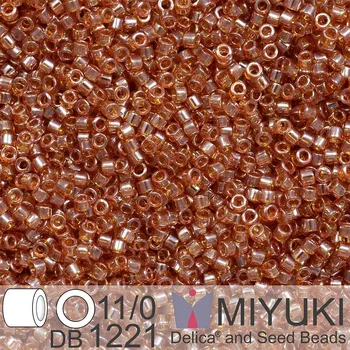 Korálek Korálky Miyuki Delica 11/0. Barva Tr Marigold Luster DB1221. Balení 5g
