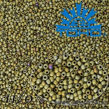 Korálek Korálky TOHO tvar ROUND (kulaté). Velikost 11/0. Barva č.614-Matte-Color Iris Brown. Balení 8g