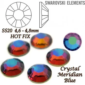 Náramek SWAROVSKI xirius rose HOT-FIX velikost SS20 barva CRYSTAL MERIDIAN BLUE