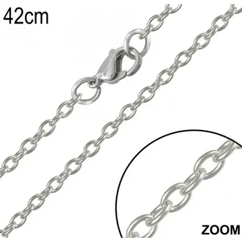 Řetízek ZÁVĚS CHIRURGICKÁ OCEL SSD 540 tvar oválná očka o velikosti 4mm a délce 42cm.