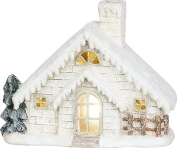 Vánoční dekorace MagicHome Vánoce 8090327 domeček s komínem 34 cm