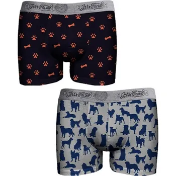 Pánské spodní prádlo Pánské boxerky JOHN FRANK JF2BEF29 2PACK L MIX