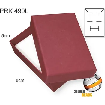 Dárková krabička Krabička na šperky. Materiál papír . Ozn. PRK 490L. Velikost 5x8cm. Barva Vínová matná.