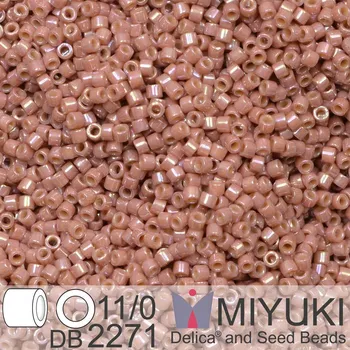 Korálek Korálky Miyuki Delica 11/0. Barva Opaque Glazed Beige DB2271. Balení 5g