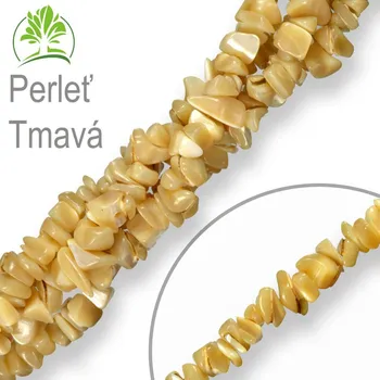 Materiál na výrobu šperku Návlek z tromlovaných kamenů balení 10g PERLEŤ TMAVÁ