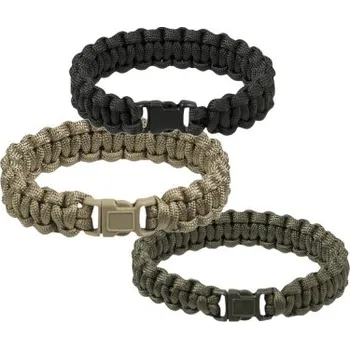 Vybavení pro přežití Paracordový survival náramek Mil-Tec 15 mm, pískový, 20 cm