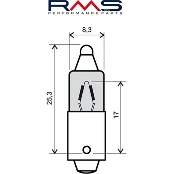 Autožárovka RMS Žárovka 246510025 12V 23W, 180°