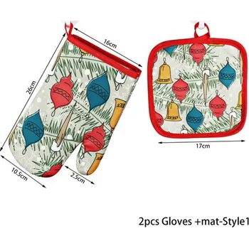 Chňapka Chňapka do kuchyně | podložka pod hrnec, vánoční motiv - set - 2ks-Podložka na rukavice-1-