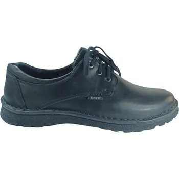 Pánské polobotky D 510/F - 02 široké zdravotní pánské boty/ polobotky; barva černá 47