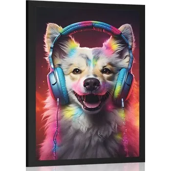 Plakát Dovido Plakát pes se sluchátky