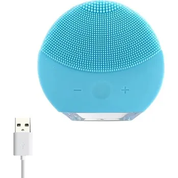 Elektrický čistič pleti Čisticí kartáček na pleť | elektrický kartáček na obličej - silikonový - modrý