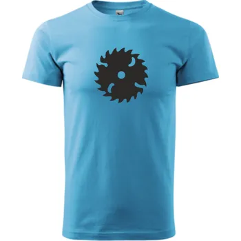 Pánská móda ON-DESIGN Tričko s PILOU Velikost: M, Barva: tyrkysová