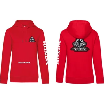 Dámská mikina Dámská mikina s kapucí a motivem Honda VTX - Červená - Velikost S