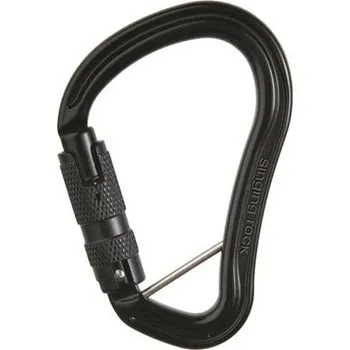 Horolezectví Karabina Singing Rock HECTOR BC / triple lock černá matná