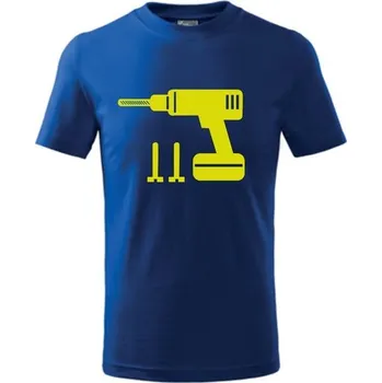 ON-DESIGN Dětské tričko s VRTAČKOU Velikost: 110 cm/4 roky, Barva: královská modrá