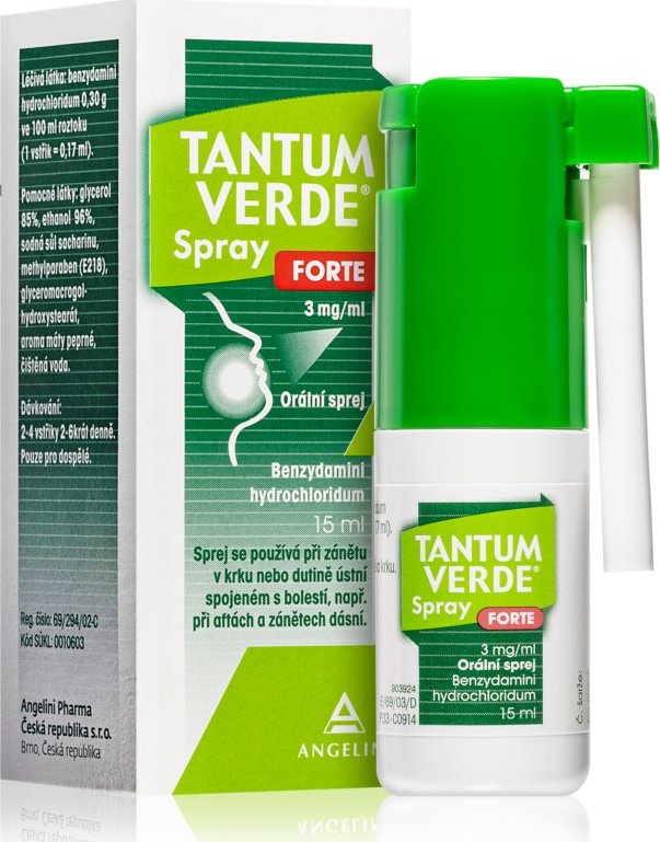 foto Lék na bolest v krku Tantum Verde Spray Forte 15 ml