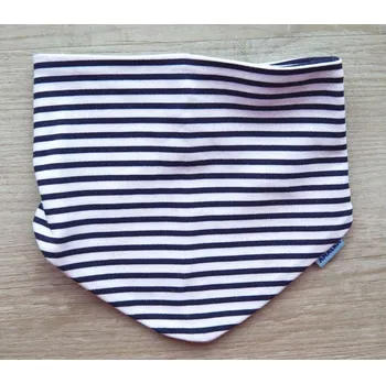 Nákrčník AMÁLKA Šátek na krk, pruhy modrobílé