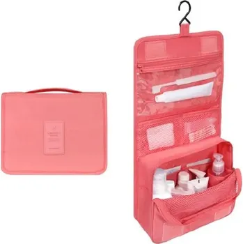 Organizér na kosmetiku Závěsný cestovní organizér na kosmetiku - růžový